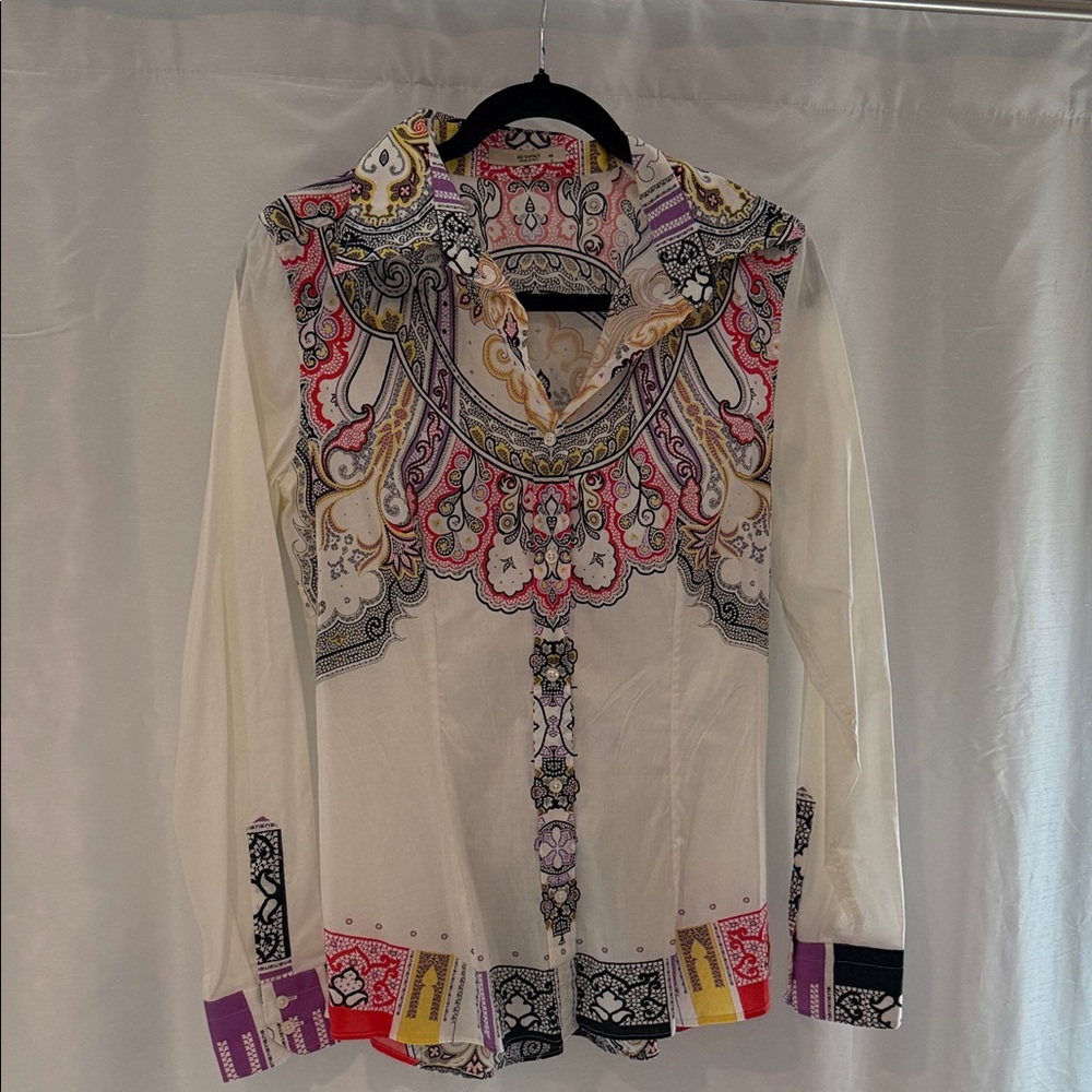 ETRO Colorful Patterned Long Sleeve Shirt